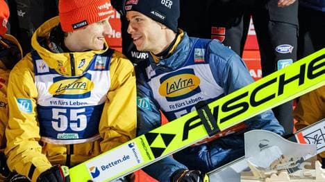 Karl Geiger (l.) und Andreas Wellinger