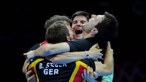 Tischtennis Timo Boll Dimitrij Ovtcharov Olympics Day 12 - Table Tennis