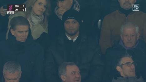 Freund (li.) und Kompany beim Spiel von PSG