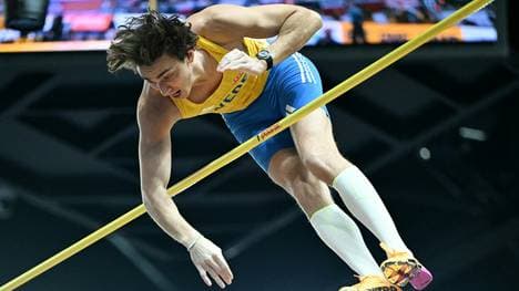 Armand Duplantis beim WM-Wettkampf in Torun