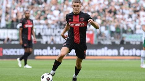 Florian Wirtz (Bayer 04 Leverkusen) 26.08.2023, Fussball GER, Saison 2023 2024, 1. Bundesliga, 2. Spieltag, Borussia Mönchengladbach - Bayer 04 Leverkusen 0:3 Moenchengladbach Borussia Park Nordrhein Westfalen Deutschland *** Florian Wirtz Bayer 04 Leverkusen 26 08 2023, football GER, season 2023 2024, 1 Bundesliga, 2 matchday, Borussia Mönchengladbach Bayer 04 Leverkusen 0 3 Moenchengladbach Borussia Park North Rhine Westphalia Germany Team2