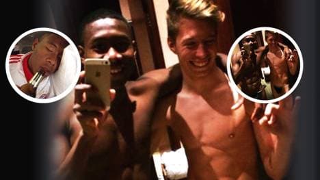 David Alaba und Mitchell Weiser bei Instagram