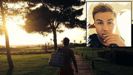 Mario Götze hat noch einmal einen atemberaubenden Sonnenuntergang am Mittelmeer genossen.
