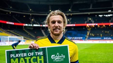 Emil Forsberg wurde zum Spieler des Spiels gewählt