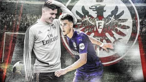 Luka Jovic (l.) und Ajdin Hrustic würden Eintracht-Trainer Adi Hütter neue Möglichkeiten eröffnen