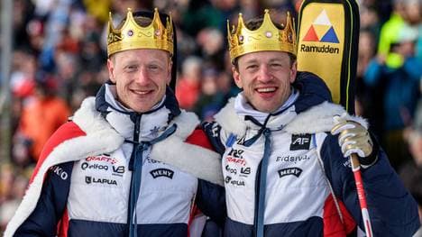 Johannes Thingnes und Tarjei Bö wurden zum Abschied gebührend gefeiert