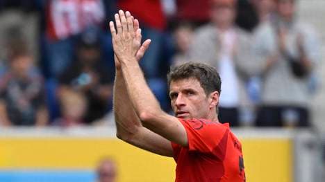Thomas Müller bei seiner letzten Auswechslung in der Bundesliga