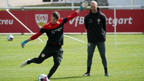 Gospodarek (r.) war von 2019 bis 2021 Torwarttrainer beim VFB Stuttgart