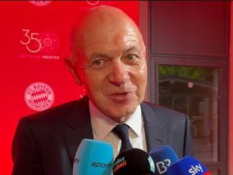 Kehrt Manuel Neuer tatsächlich ins Tor der deutschen Nationalmannschaft zurück? DFB-Präsident Bernd Neuendorf will sich auf der Meisterfeier des FC Bayern noch nicht so ganz in die Karten schauen lassen.