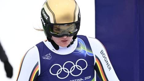 Emma Aicher schied im Super-G aus
