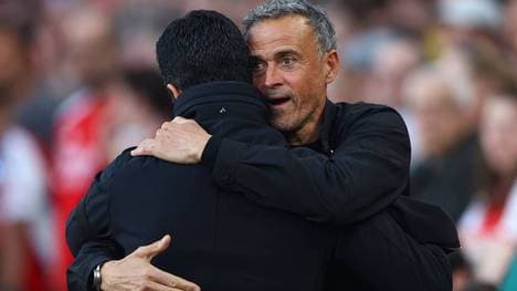 Mikel Arteta und Luis Enrique sind nicht einer Meinung