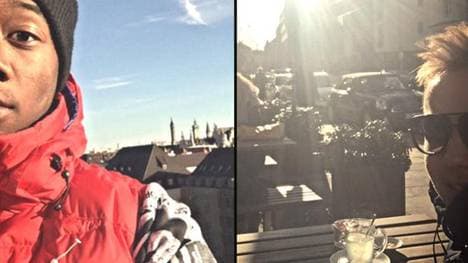 David Alaba eifert Mario Götze im Netz nach.