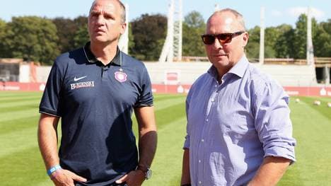 Sportdirektor Steffen Ziffert und Aue- Präsident Helge Leonhardt gehen getrennte Wege