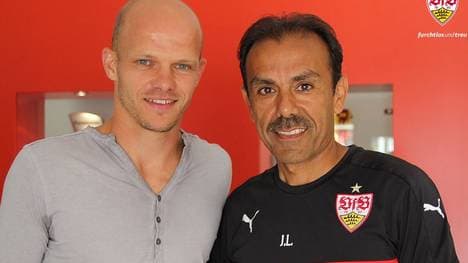 Tobias Werner (l.) trifft seinen ehemaligen Coach Jos Luhukay wieder