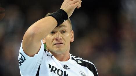 KIEL, GERMANY - FEBRUARY 13:  Christian Zeitz of Kiel in action during the HBL Bundesliga game between THW Kiel and TSV Hannover-Burgdorf at the Sparkassen arena on February 13, 2013 in Kiel, Germany.  (Photo by Stuart Franklin/Bongarts/Getty Images)