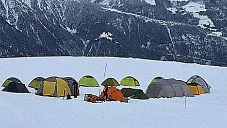 Der FSV Mainz verbrachte die Nacht auf 2700 Meter Höhe in den Bergen