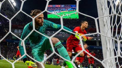David De Gea von Manchester United sorgte bei der WM mit einem Patzer gegen Cristiano Ronaldo für Aufsehen