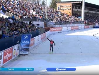 Sturla Holm Lägreid gewinnt mit einem Vorsprung von 2:33 Minuten vor Emilien Jacquelin. Die deutschen Athleten patzen am Schießstand. 
