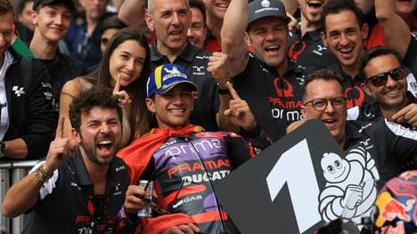 Jorge Martin jubelt über seinen Sieg in Portugal