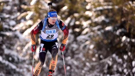 Biathlet Simon Schempp im Sprint von Antholz