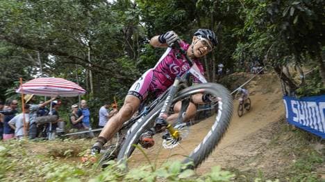 Sabine Spitz fuhr auf Platz drei