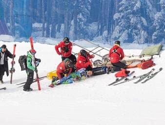 Horror-Sturz überschattet Abfahrt