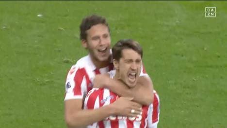 Bojan Krkic gleicht kurz vor Schluss zum 1:1 für Stoke gegen West Ham aus