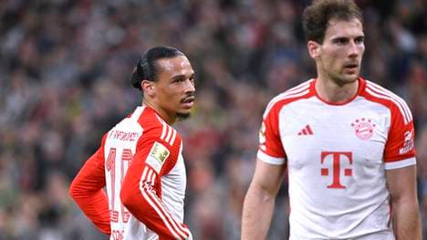 Leroy Sané (l.) wurde von Bundestrainer Julian Nagelsmann für die Nationalmannschaft nachnominiert