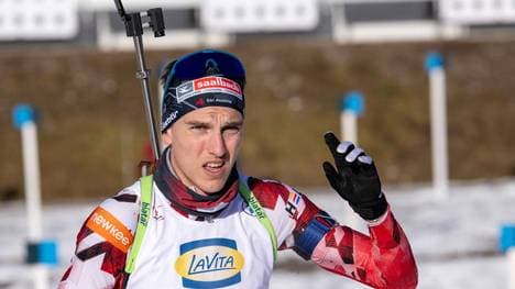 Fredrik Mühlbacher musste am Sonntag die Staffel in Oberhof aufgeben