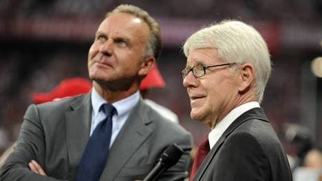 DFL- und BVB-Präsident Reinhard Rauball (r.) mit Karl-Heinz Rummenigge, Vorsitzender des ECA