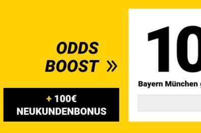 Bayern - Hoffenheim Quotenboost: 10er Top-Quote auf Bayern Sieg bei Interwetten