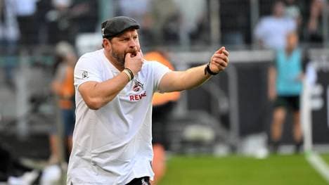Steffen Baumgart ist mit Köln in der Conference League gefeiert