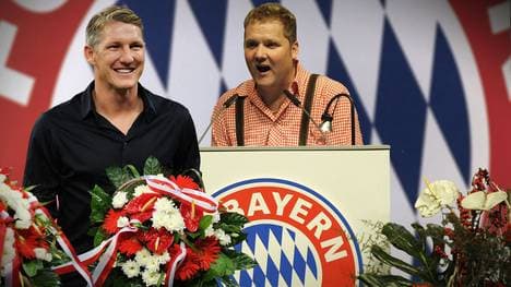 Bastian Schweinsteiger (l.) und Hans Gehrlein