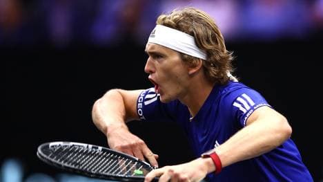 Alexander Zverev feierte seinen Sieg gegen John Isner