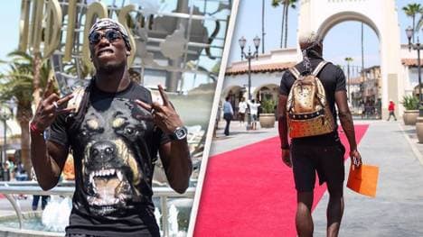 Paul Pogba posiert in den kalifornischen Universal Studios