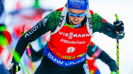 Franziska Preuss konnte nicht an ihre hervorragenden Leistungen in Pokljuka anknüpfen