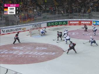 Deutschland verliert den letzten Test in München gegen die USA mit 3:6. Dominik Kahun erzielt einen Doppelpack, JJ Peterka glänzt mit einer sehenswerten Vorlage.