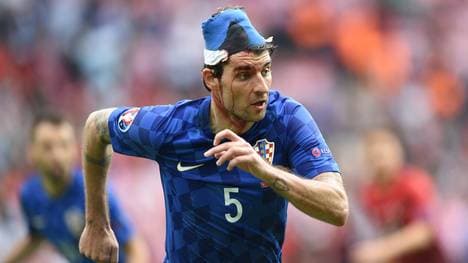 Vedran Corluka spielte für Kroatien gegen die Türkei mit blutigem Turban durch