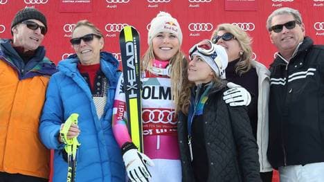Lindsey Vonn 2015 mit ihrer Familie
