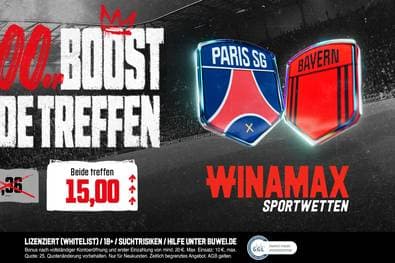 QUOTEN-KNALLER ZUM CL-HIT: 15,00 statt 1,35 auf Tore bei PSG vs. Bayern!