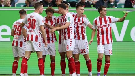 Kölner Spieler in Wolfsburg 