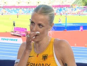 Aus unter Tränen für deutsches Lauf-Ass