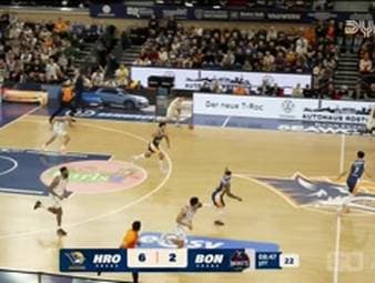 Spiel Highlights zu ROSTOCK SEAWOLVES - Telekom Baskets Bonn