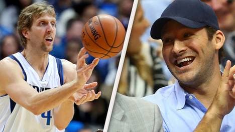 Tony Romo (r.) schaute Dirk Nowitzki bereits häufiger zu