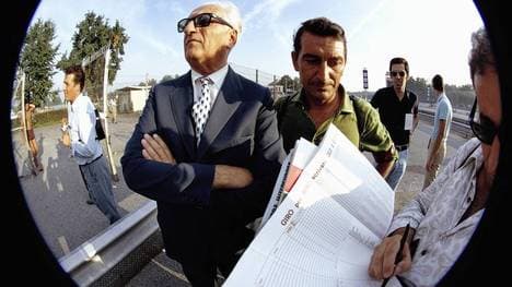 Enzo Ferrari (l.) beim Grand Prix in Monza 1970