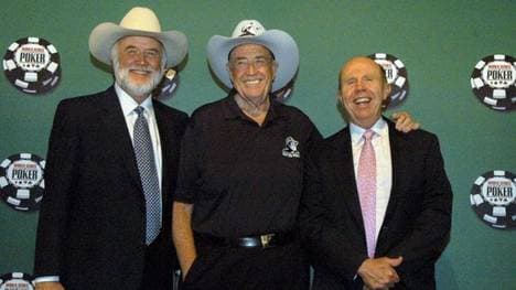 Crandell Addington, Doyle Brunson, Jack Binion (von links)