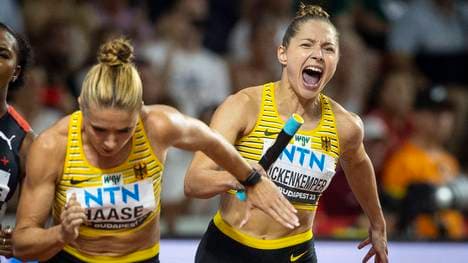 Gina Lückenkemper und Rebekka Haase wollen die Olympia-Fahrkarte mit der Staffel