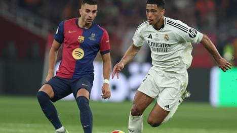 Gelingt Barca (im Bild: Ferran Torres vs. Jude Bellingham) im Barcelona Real Madrid Tipp der 4. Clasico-Sieg der Saison?