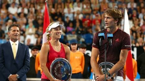 Alexander Zverev und Angelique Kerber standen zuletzt beim Hopman Cup zusammen auf dem Feld
