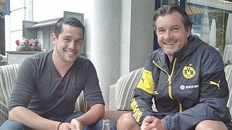 SPORT1-Reporter Christoph Lother (l.) sprach mit BVB-Sportdirektor Michael Zorc